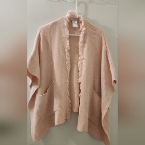 Cocogió Fringed Pink Sweater Cardigan, Made In Italy, One‎ Size.